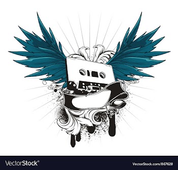 Music emblem vector image