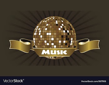 Music emblem vector image