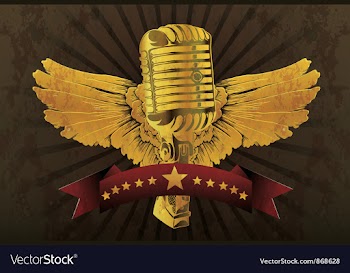 Music emblem vector image