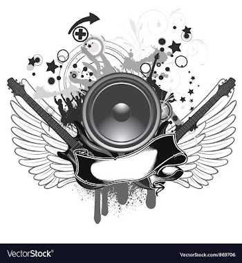 Music emblem vector image
