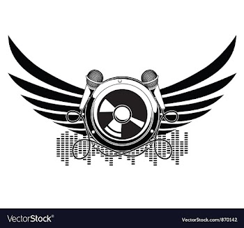 Music emblem vector image