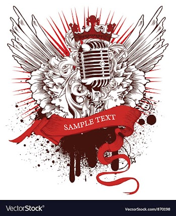 Music emblem vector image