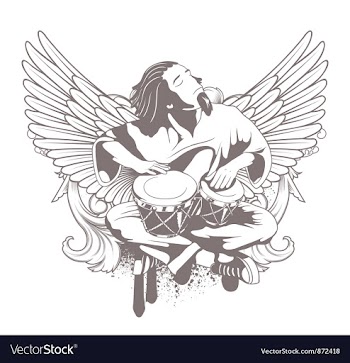 Music emblem vector image