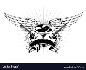 Music emblem vector image