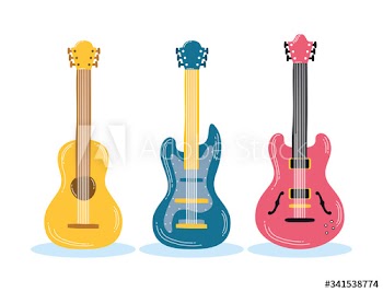 music fest poster with guitars instruments