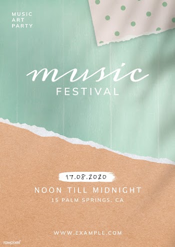 Music festival noon till midnight template | Free  illustration - 2289098