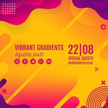 Music festival yellow background template Free Psd