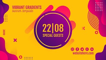 Music festival yellow banner template Free Psd