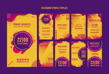 Music festival yellow instagram stories template Free Psd