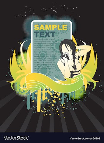 Music frame vector image