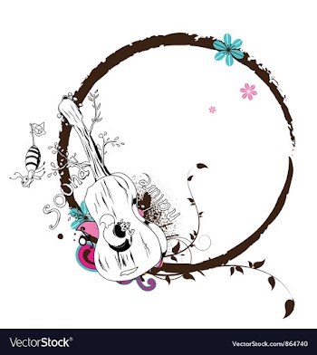Music frame vector image