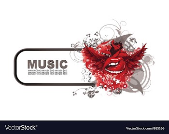 Music frame vector image