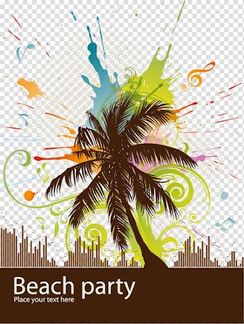 Music Illustration, coconut tree transparent background PNG clipart