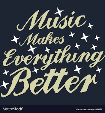 music makes everything better typography quote