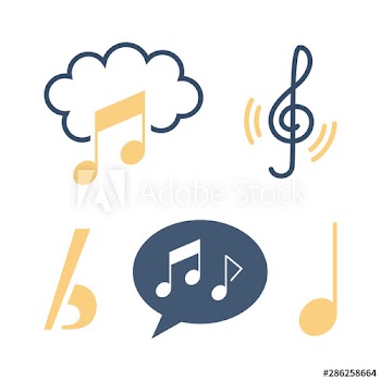 Music note icon set