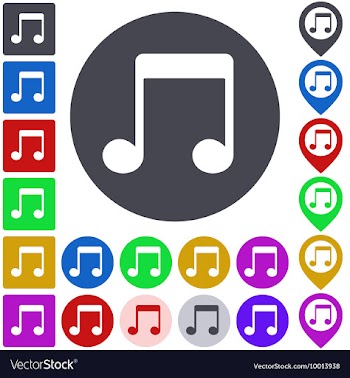 Music Note Icon Set vector image