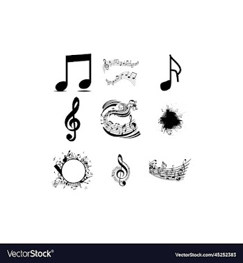 music note icon silhouette creative design
