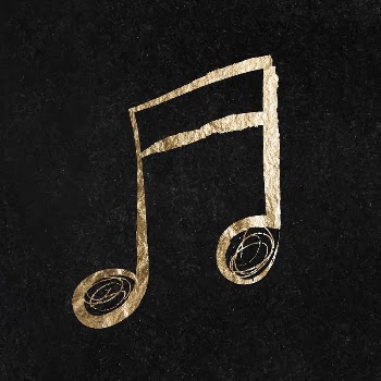 Music note sticker, gold aesthetic | Free Vector Illustration - rawpixel