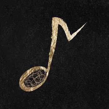 Music note sticker, gold aesthetic | Free Vector Illustration - rawpixel