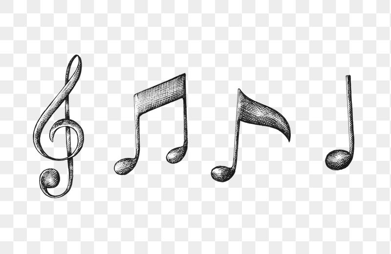 Music notes png vintage sticker | Free PNG - rawpixel