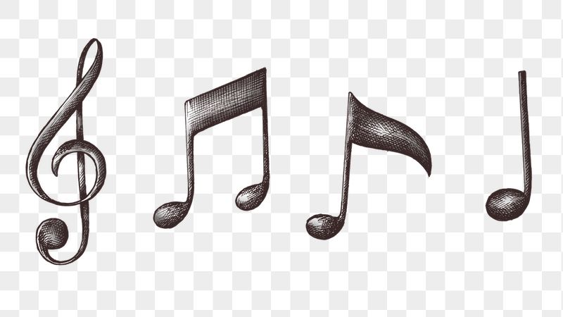 Music notes png vintage sticker | Free PNG - rawpixel