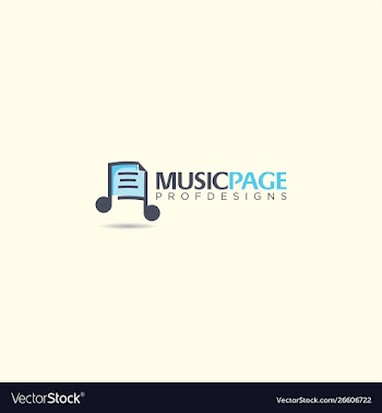 Music page note tone symbol logo icon art vector image