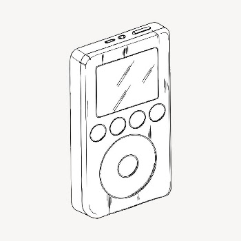 Music player clipart, digital device | Free Vector - rawpixel