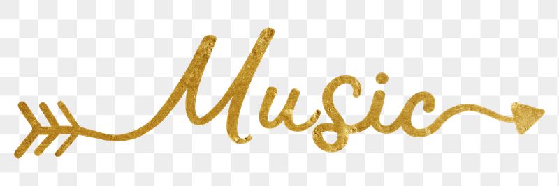 Music png word, gold glittery | Free PNG - rawpixel