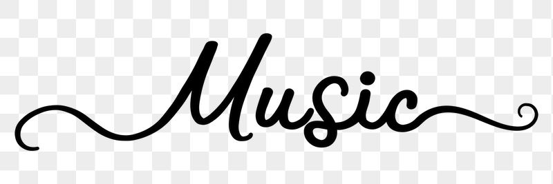 Music png word, minimal black | Free PNG - rawpixel
