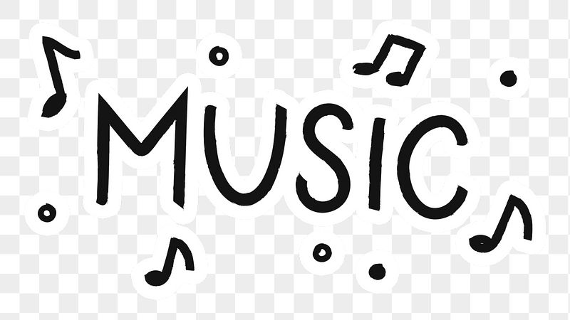 Music png word sticker typography, | Free PNG - rawpixel