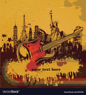 Music poster vector image