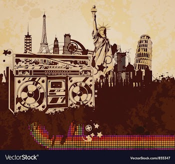 Music poster vector image