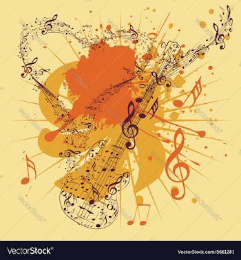 Music Poster with Guitar3 vector image