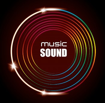 Music sound background design Free Vector