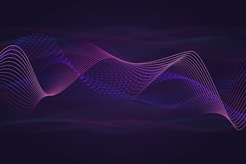 Music sound waves background with colourful smoke effect Free Vector