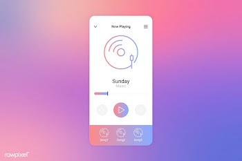 Music streaming application | Free stock vector - 594689
