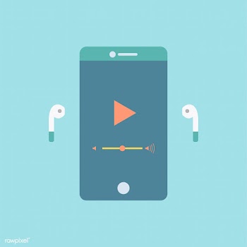 Music streaming graphic on the mobile phone | Free stock vector - 251226