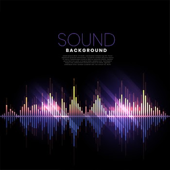 Music track audio sound banner Free Vector