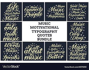 music typography quotes bundle vol 1