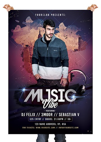 Music Vibe – Free PSD Flyer Template