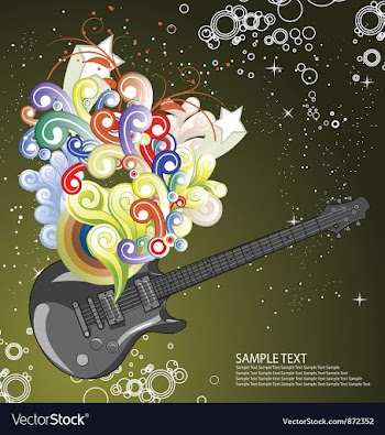 Music wallpaper vector image