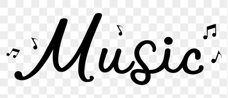 Music word png, minimal black | Free PNG - rawpixel