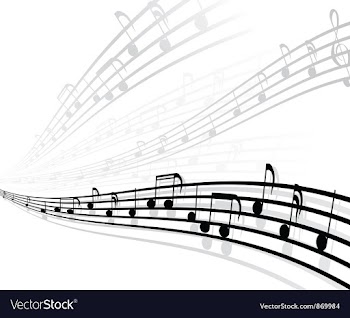 Musical background with different notes vector image