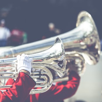 Musical Band Playing Trombone