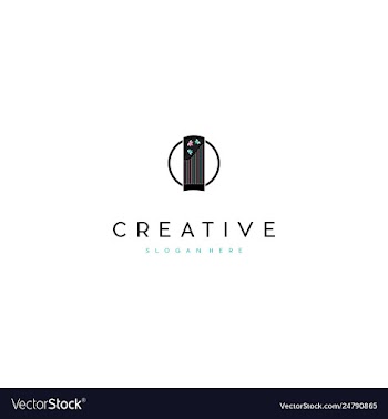 Musical guzheng logo creative logo vector image