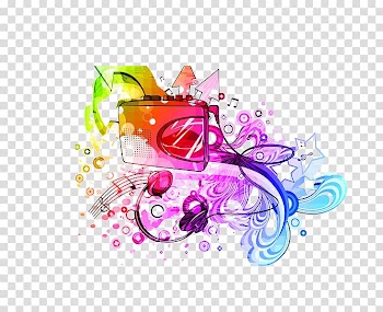 Musical instrument, COLORFUL musical elements transparent background PNG clipart