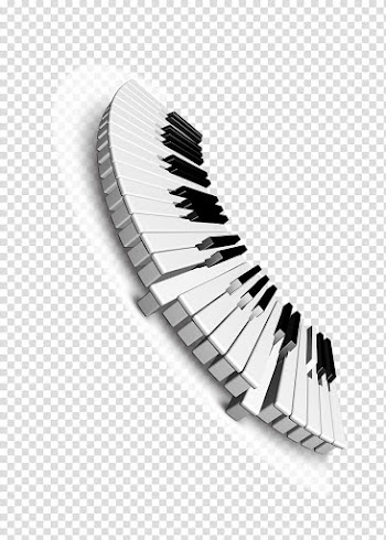 Musical keyboard Black and white Piano, Black and white keys transparent background PNG clipart