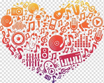 Musical note Heart, Music transparent background PNG clipart