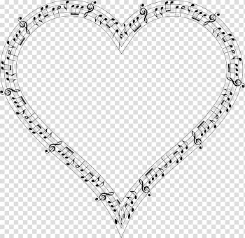Musical note Heart Musical theatre, Notes transparent background PNG clipart