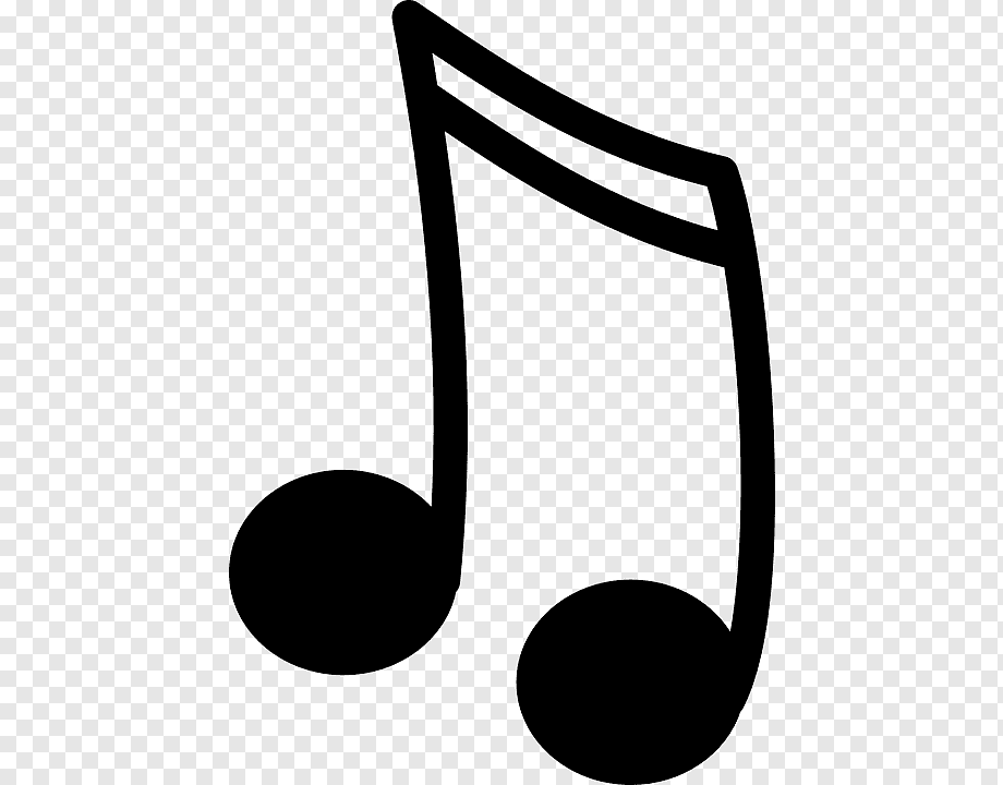 Musical note, Music notes, monochrome, silhouette, design png